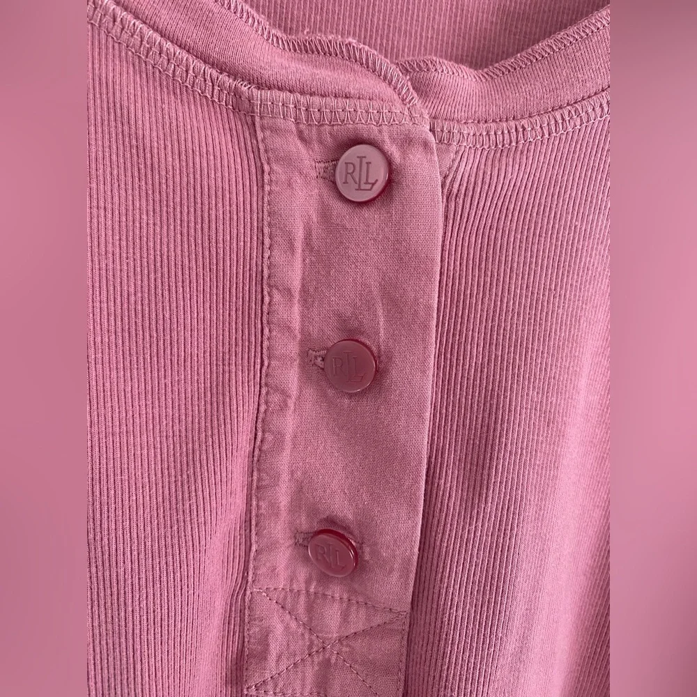 Lauren Ralph Lauren Henley Cotton Long Sleeve Size Medium - Picture 4 of 12